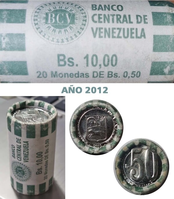 Venezuela Moneda 50 Céntimos de Bolivares 2012 Sin Circular Empaque x 20