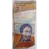 billete 2 Bs.19/12/2008
