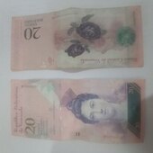 Billete 20 bolívares 29 de octubre de 2013