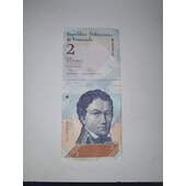 Billete de 2 bolivares fecha 27/12012