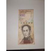 Billete de 100 bolivares fecha 29/10/2013