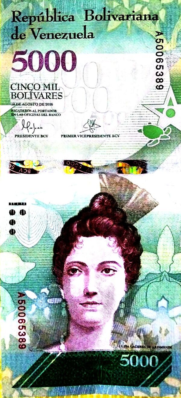 Billete de 5.000 Bs