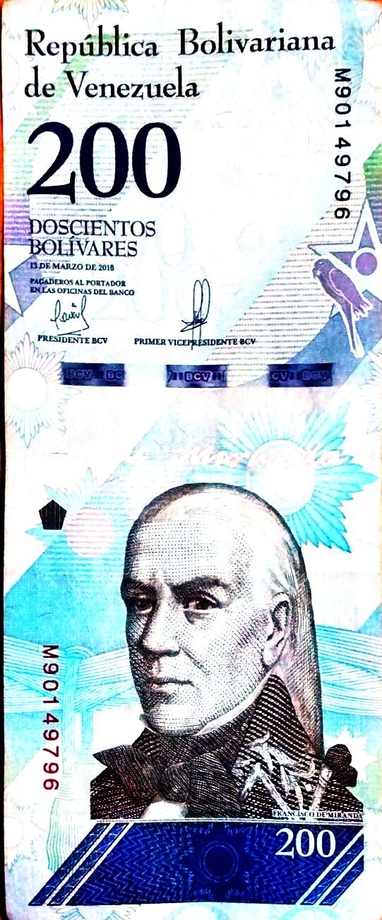 Billete de 200 Bs.