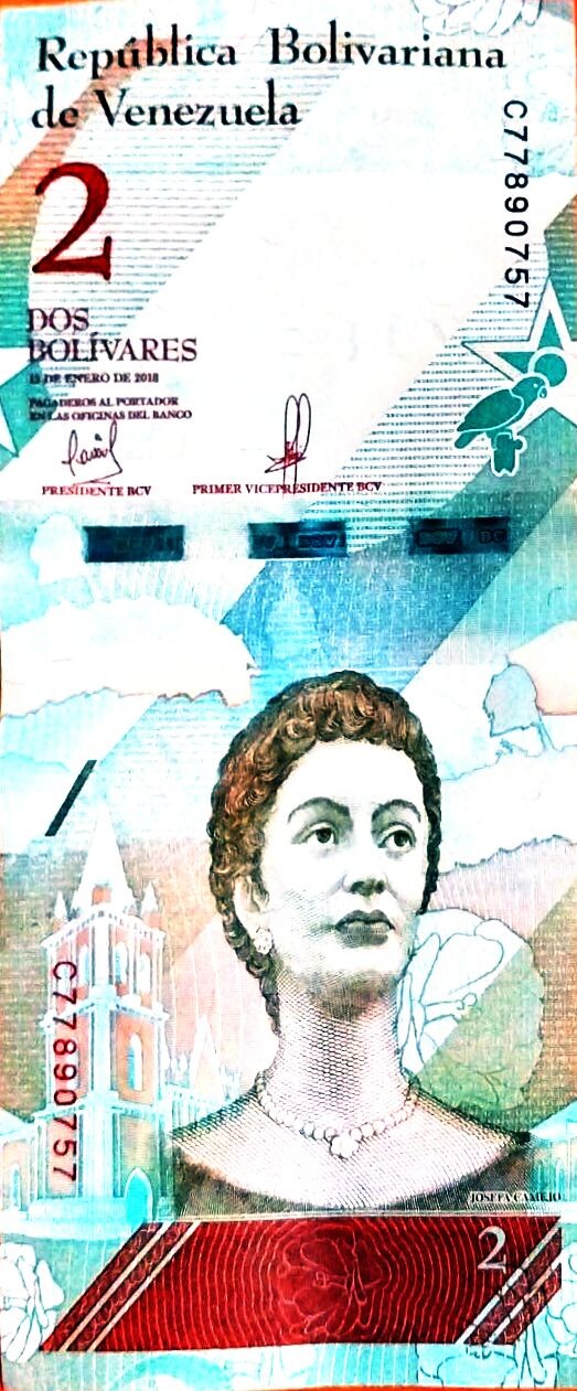 Billete de 2 Bs.