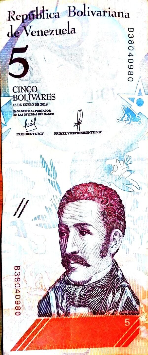 Billete de 5 Bs