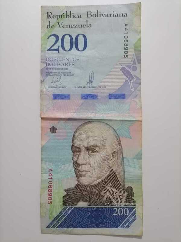 Billete de 200bs