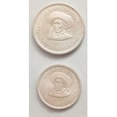2 monedas Príncipe Enrique 1960 10 y 5 escudos plata .650