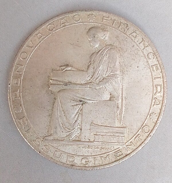 20 escudos 1953 Reforma Financiera plata.800 Km#585