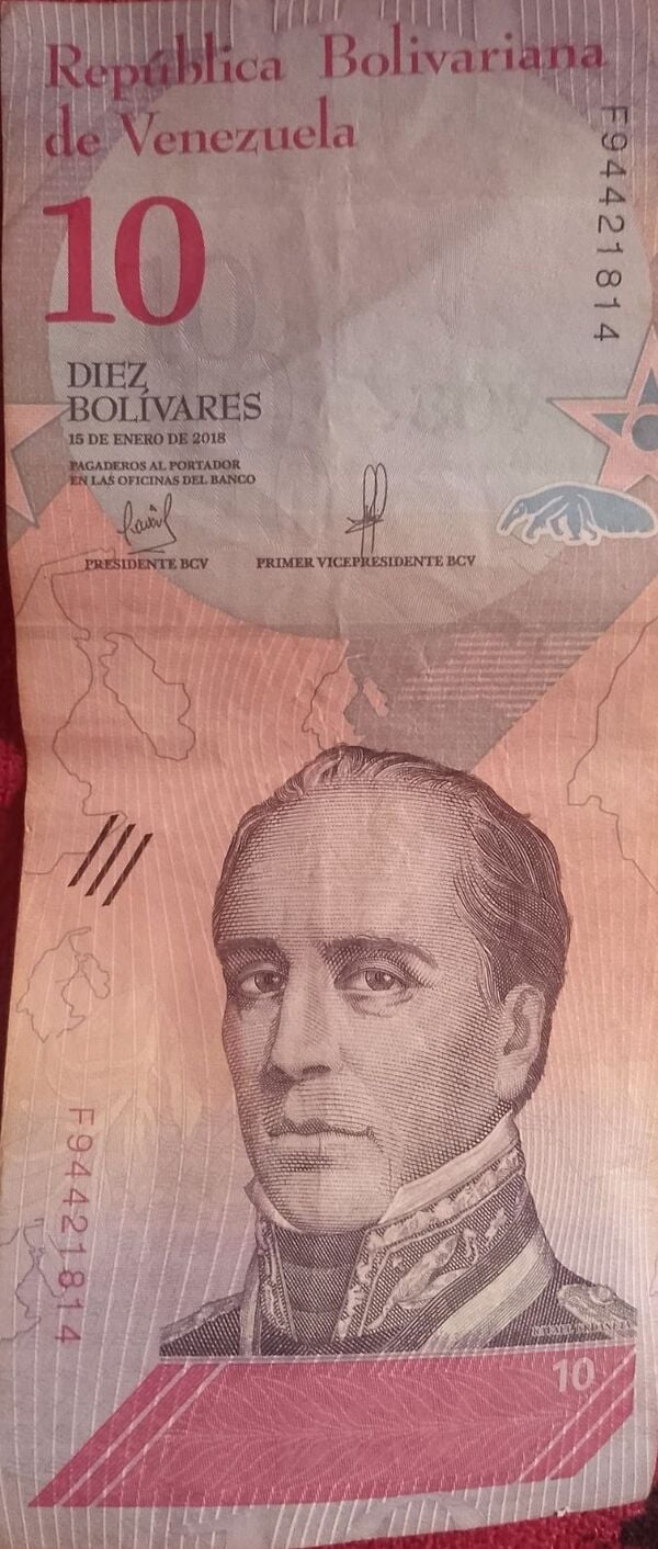 10 bolívares 2018