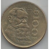 100 pesos México 1990 proof.