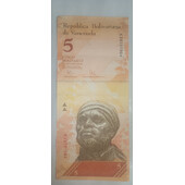 Billete de 5bsf 2009 Venezuela