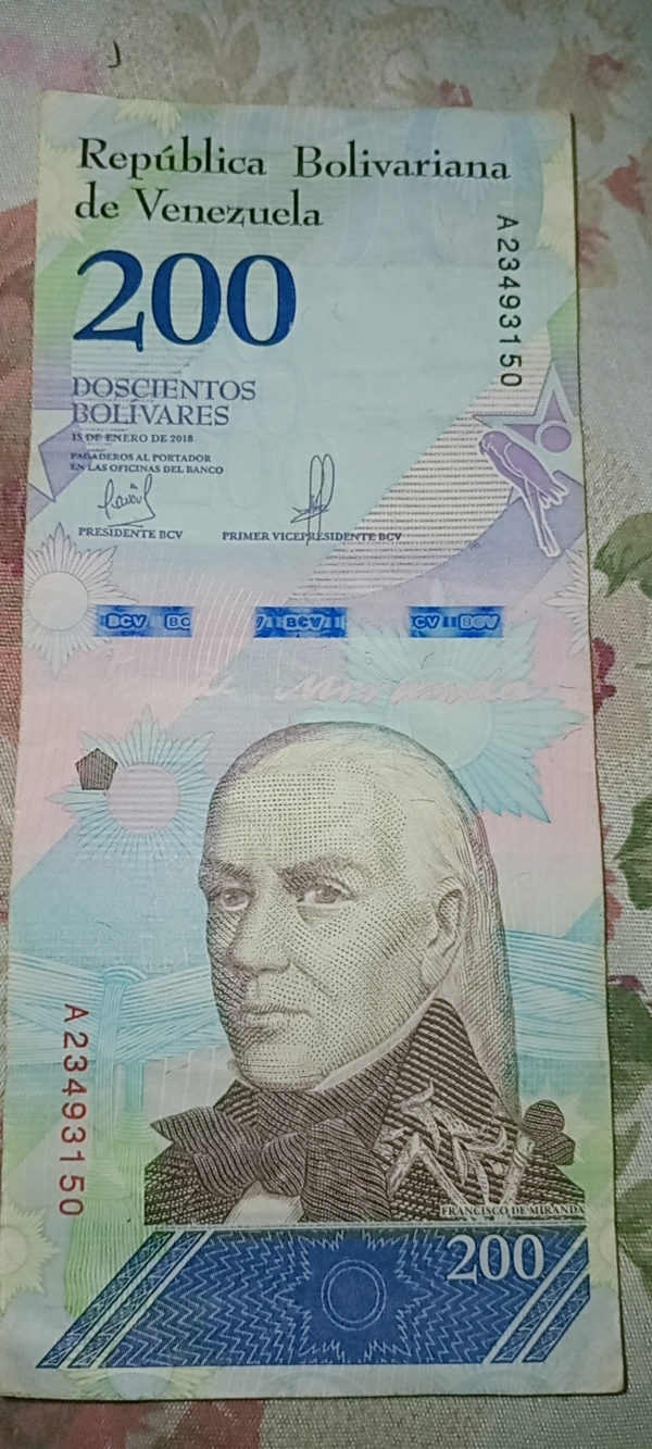 Billete de 200 bs