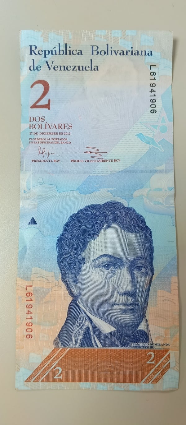 Billete de 2Bs