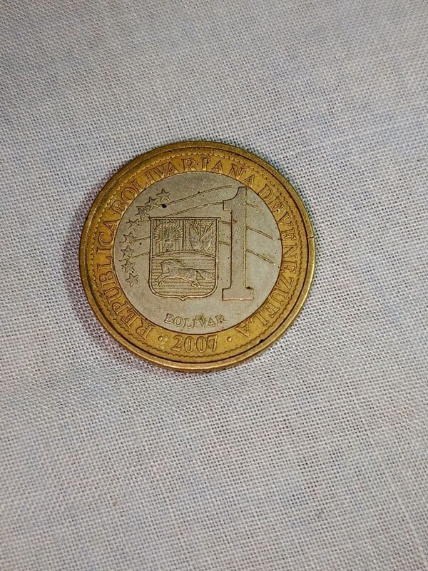 Moneda 1 bolivar 2007