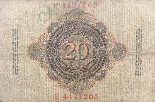 20 Mark Reichsbanknote