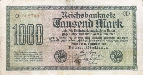 1000 Mark Reichsbanknote