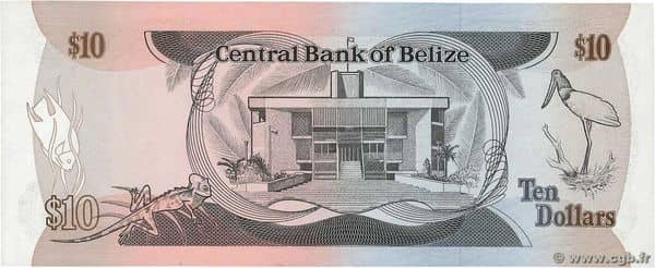 10 Dollars Elizabeth II Central Bank