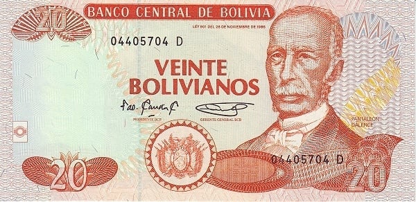 20 bolivianos