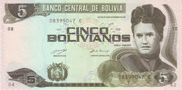 5 Bolivianos