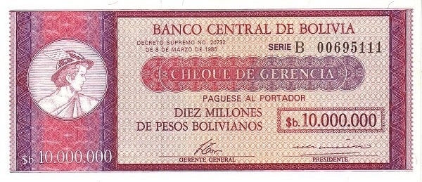 10000000 pesos bolivianos