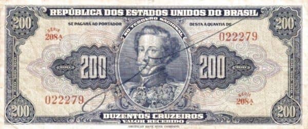 200 Cruzeiros Autographed