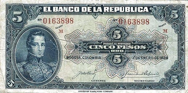 5 Pesos Oro
