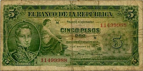 5 Pesos Oro