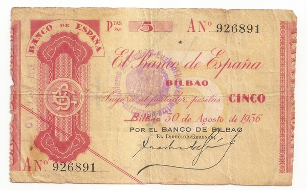 5 pesetas Bilbao