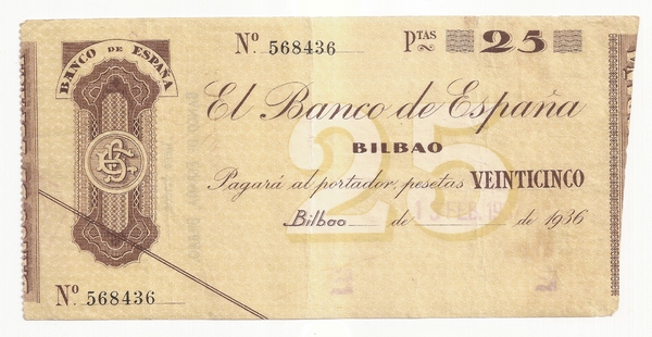 25 pesetas Bilbau