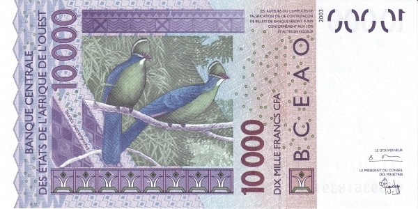 10000 francos CFA (Costa do Marfim)