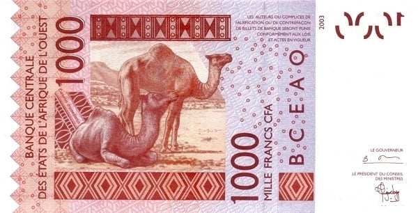 1000 francos CFA (Níger)