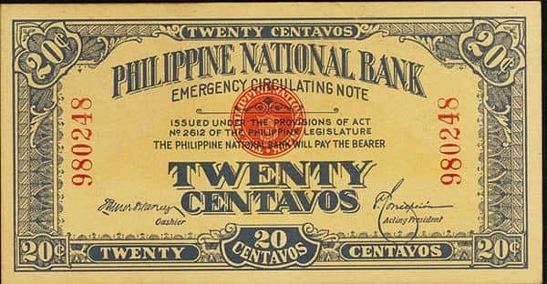 20 Centavos WW I Emergency