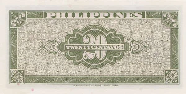 20 Centavos Thomas de la Rue