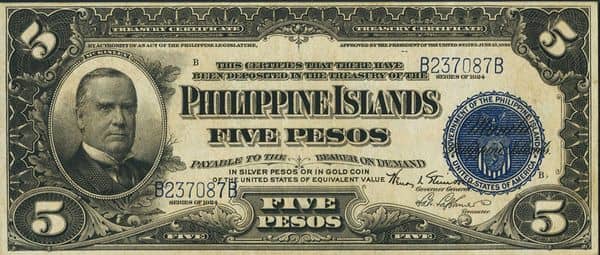 5 Pesos Treasury certificate