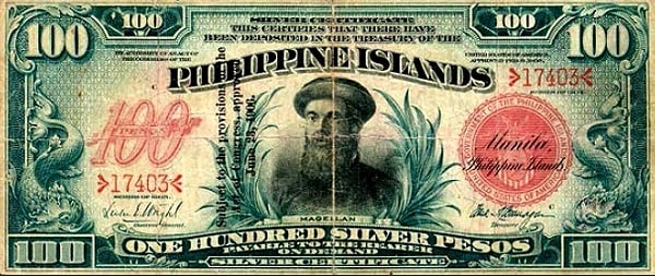 100 pesos de prata