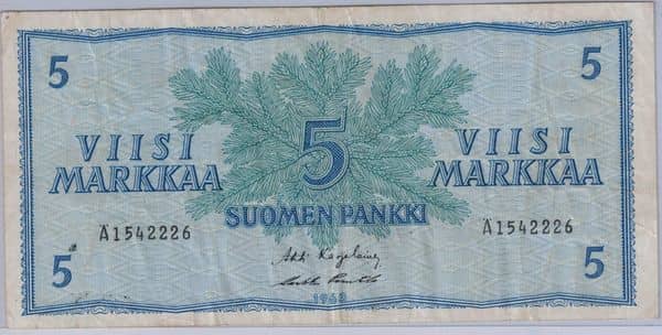 5 Markkaa