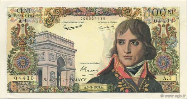 100 nouveaux Francs Bonaparte