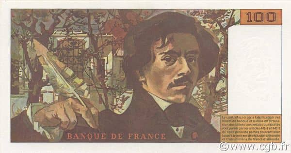 100 francs Delacroix