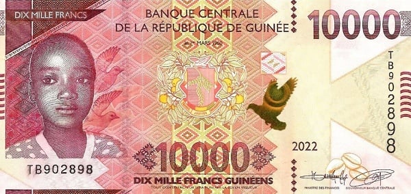 10000 francos guinéus