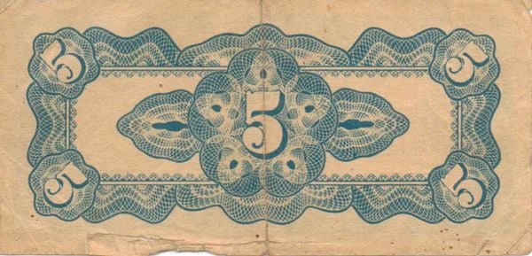 5 Cents Japanese Occupation