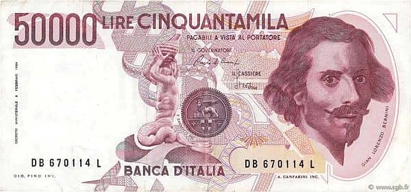 50000 Lire Bernini