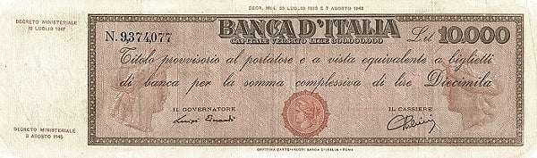 10000 liras