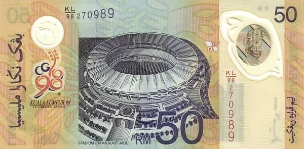 50 ringgit (16.º Jogos da Commonwealth)