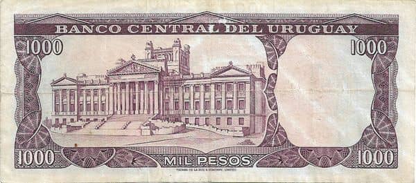 1 Nuevo Peso overprinted on 1000 Pesos