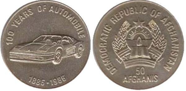 50 afghanis (100 anos de automóvel)