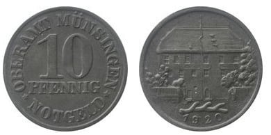 10 pfennig (Distrito de Münsingen-Estado federado de Württemberg)