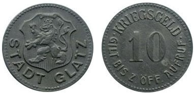 10 pfennig (Cidade de Glatz-Prússia Província da Silésia)