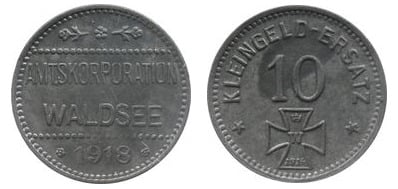 10 pfennig (Distrito de Waldsee-Land de Württemberg)