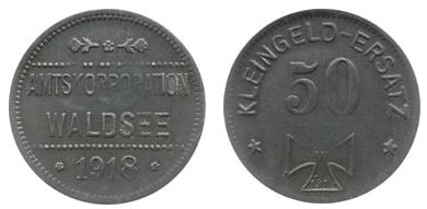 50 pfennig (Distrito de Waldsee-Land de Württemberg)