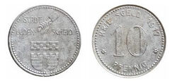 10 pfennigs (cidade de Lüdenscheid - província prussiana da Vestefália)